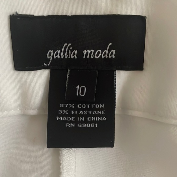 Gallia Moda white cropped pants size 10 - Picture 2 of 7
